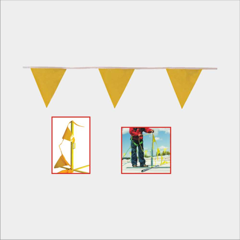 WARNING FLAG LINE 100 FT